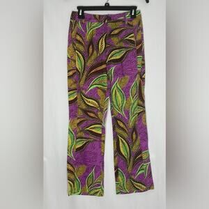 NWOT Zara purple floral linen pants